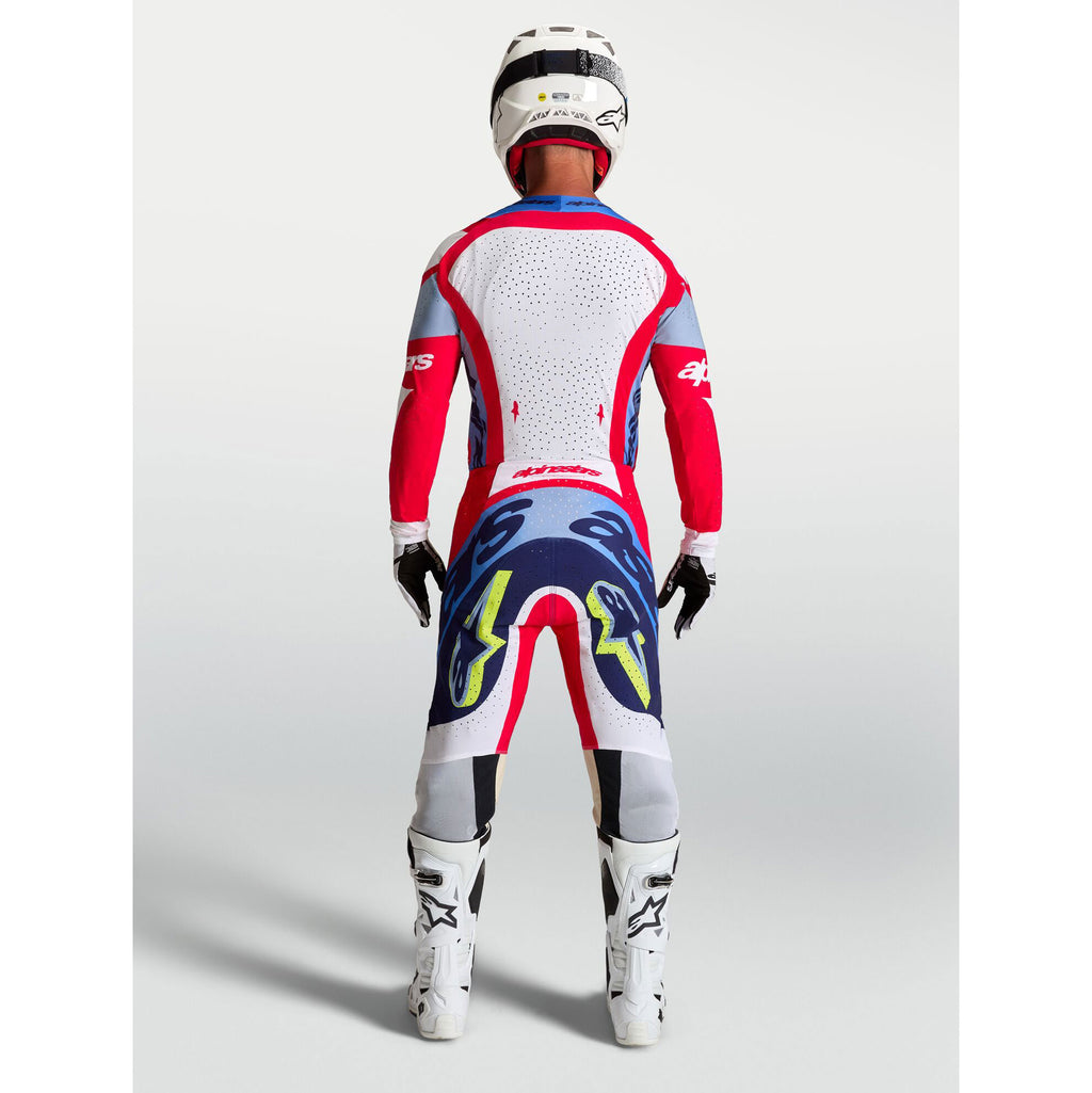 Alpinestars SuperTech DYNA MX Kit Deal (Fire Red/White/Navy Blue)