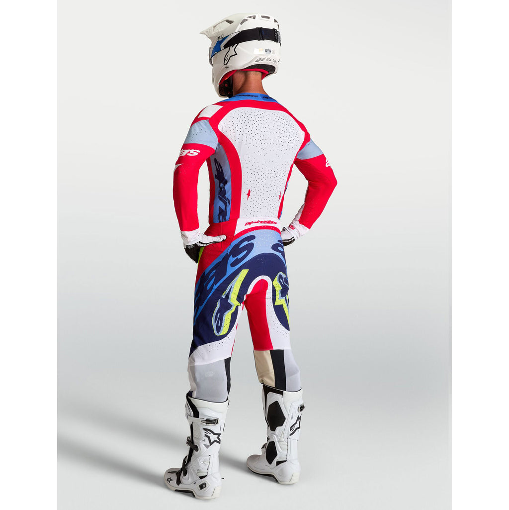 Alpinestars SuperTech DYNA MX Kit Deal (Fire Red/White/Navy Blue)