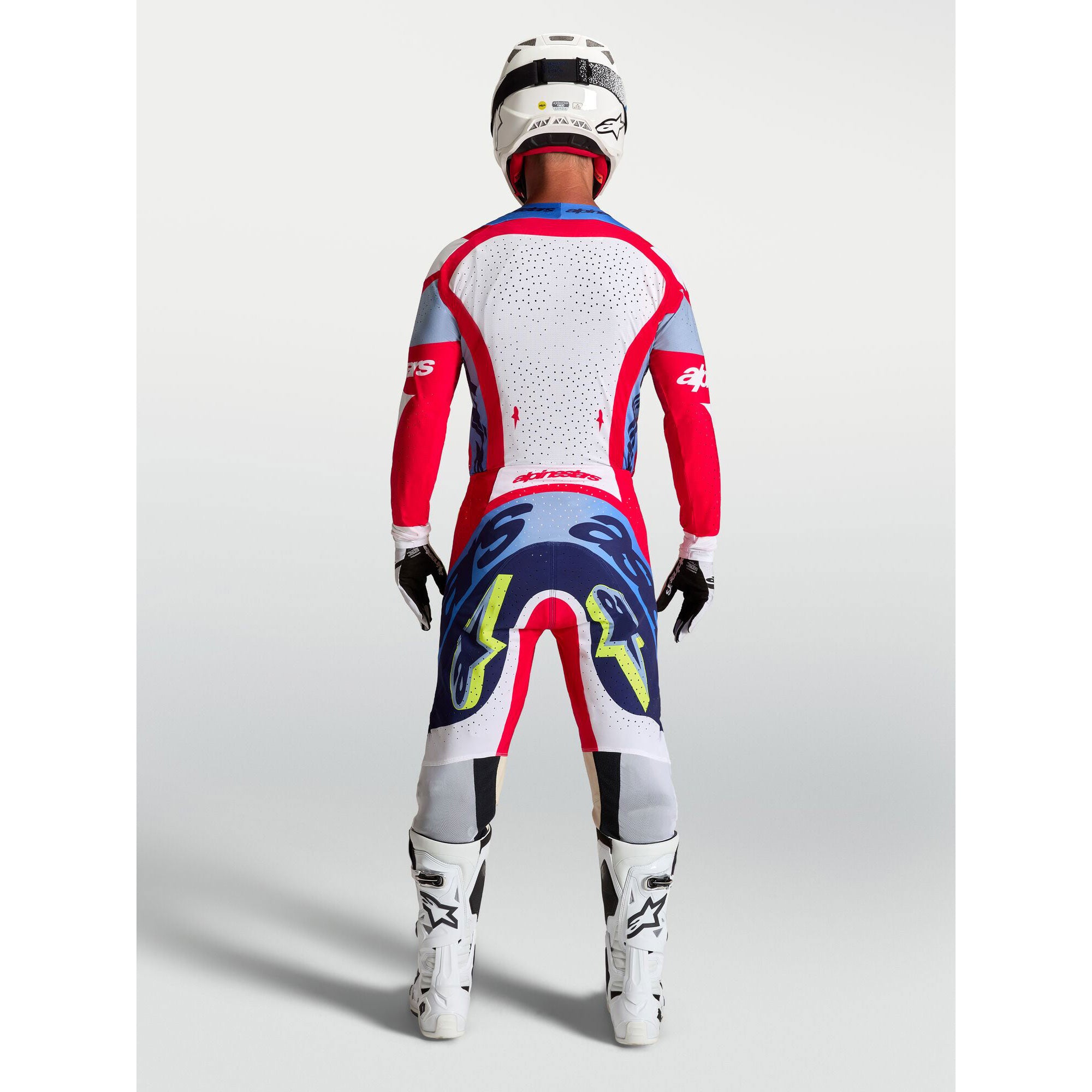Alpinestars SuperTech DYNA MX Kit Deal (Fire Red/White/Navy Blue)