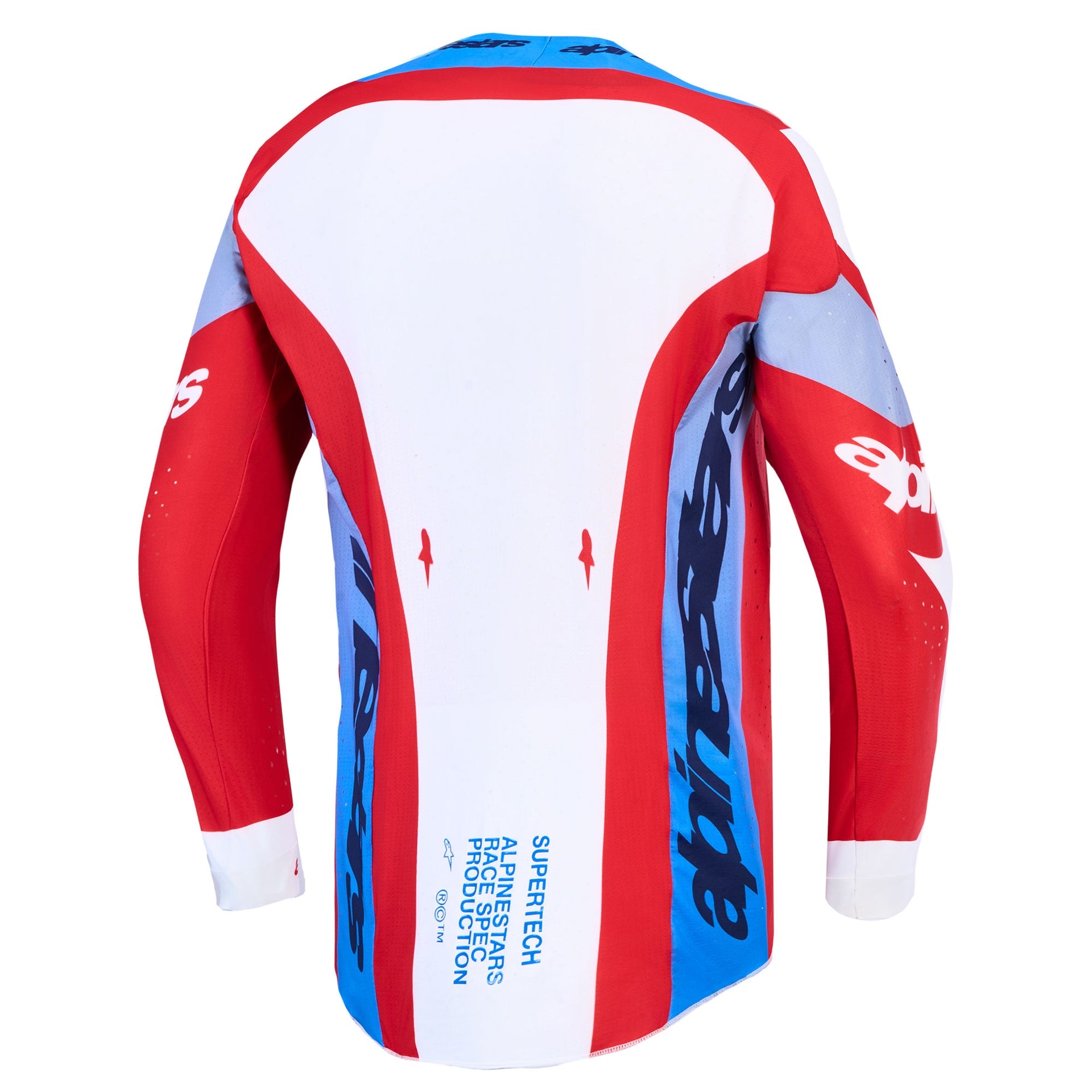 Alpinestars Youth Supertech DYNA MX Jersey (Fire Red/White/Navy Blue)