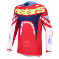 Alpinestars Youth Supertech DYNA MX Jersey (Fire Red/White/Navy Blue)