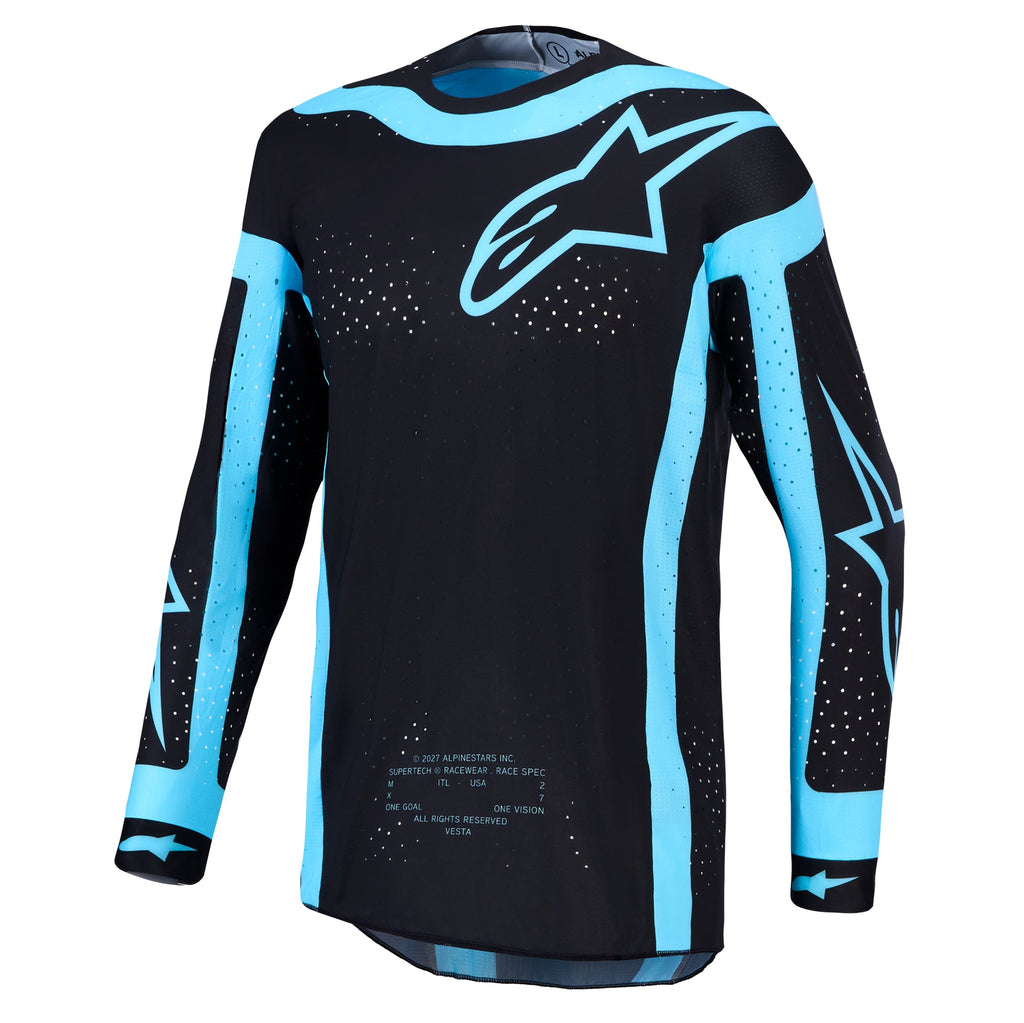 Alpinestars Supertech VESTA MX Jersey (Black/Turquoise)