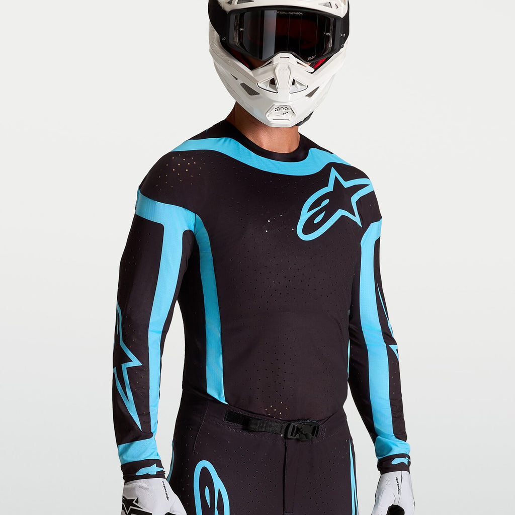 Alpinestars Supertech VESTA MX Jersey (Black/Turquoise)
