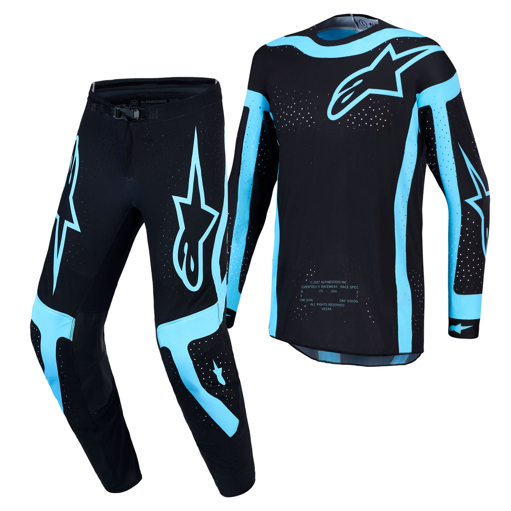 Alpinestars SuperTech VESTA Gear Set (Black/Turquoise)
