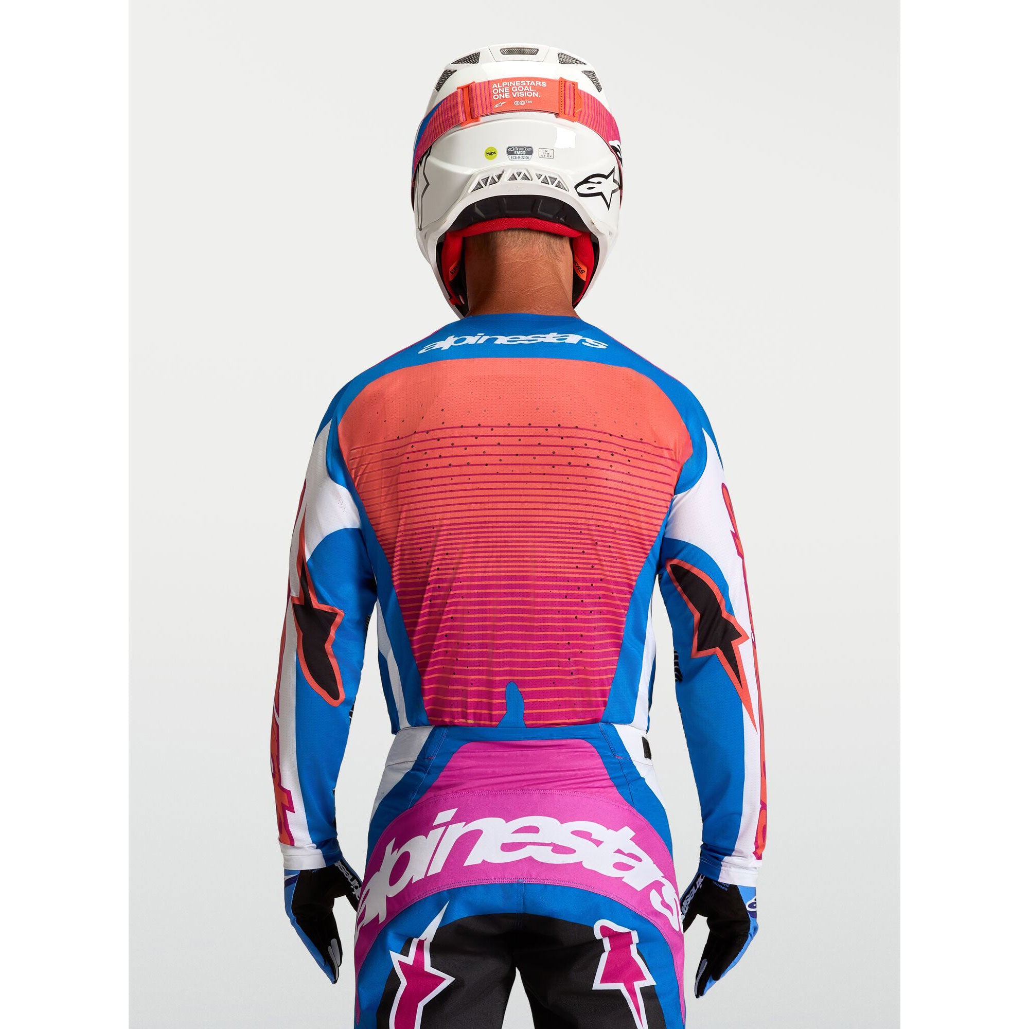 Alpinestars Techstar MAVEN MX Kit Deal (White/Hot Coral/Blithe Blue)