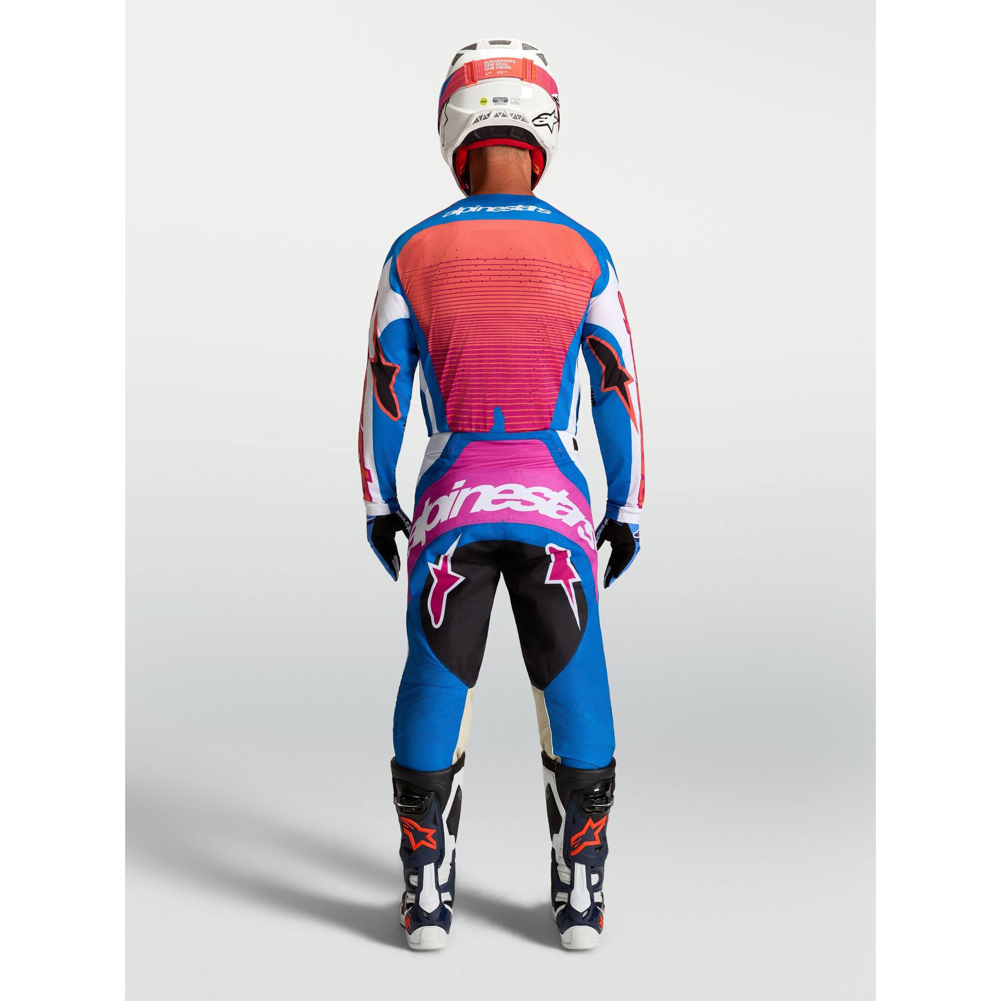 Alpinestars Techstar MAVEN MX Kit Deal (White/Hot Coral/Blithe Blue)