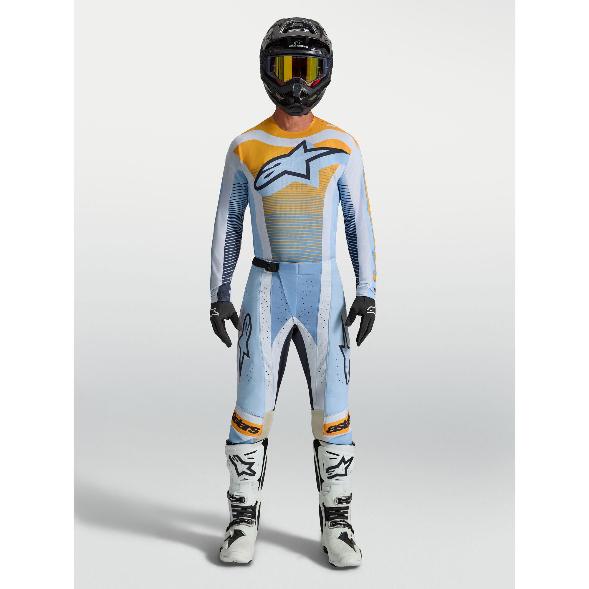 Alpinestars Techstar MAVEN MX Kit Deal (Dust Blue/Tangerine/Black)