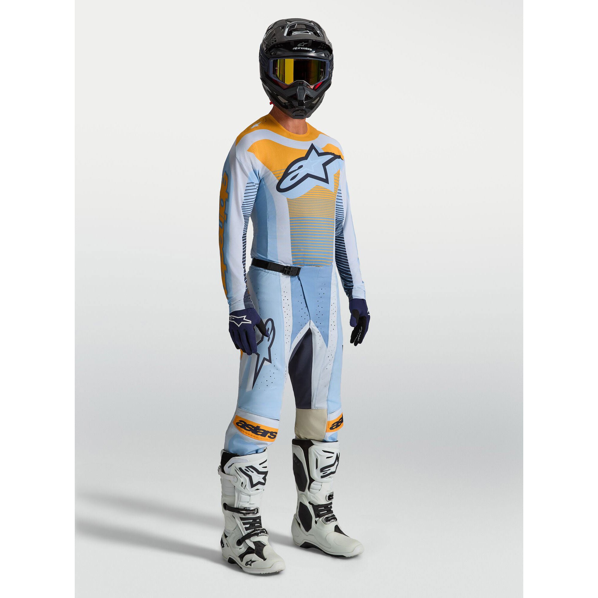 Alpinestars Techstar MAVEN MX Kit Deal (Dust Blue/Tangerine/Black)