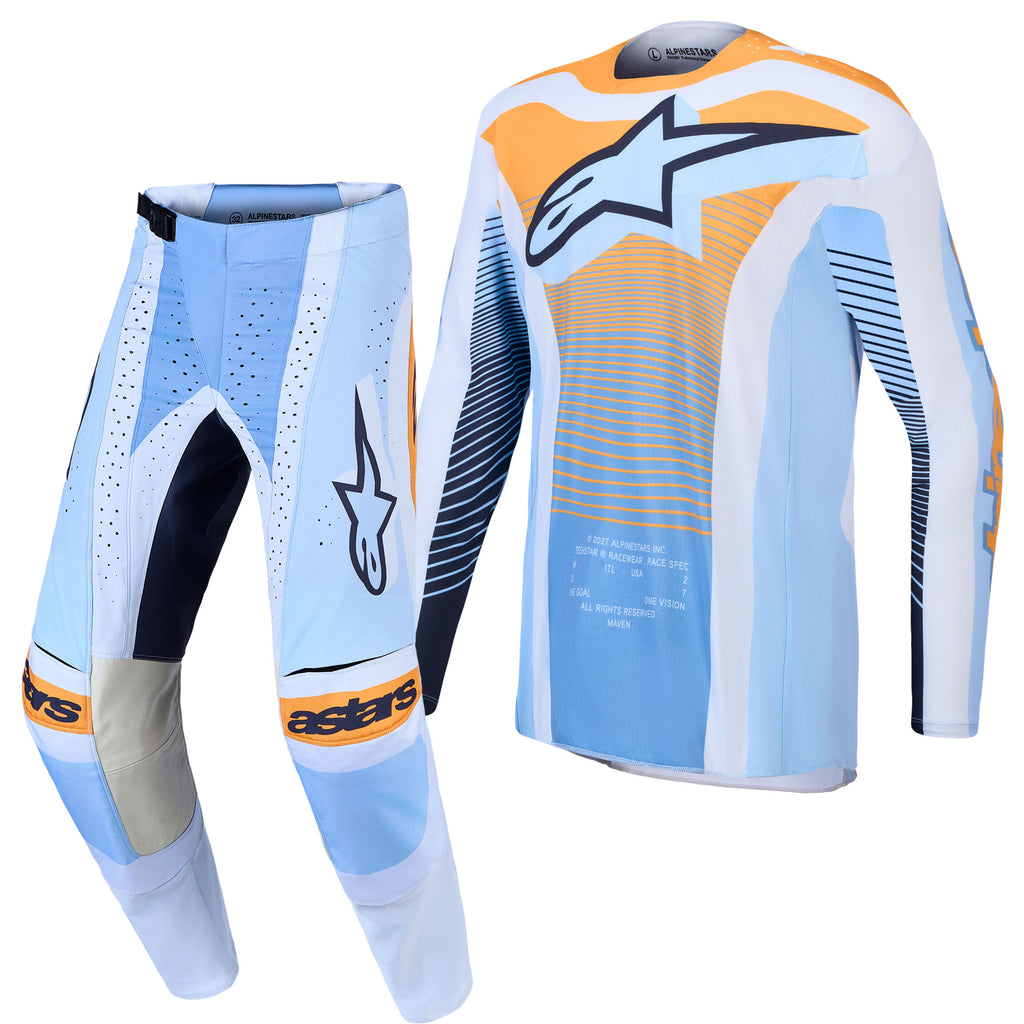 Alpinestars Techstar MAVEN MX Kit Deal (Dust Blue/Tangerine/Black)