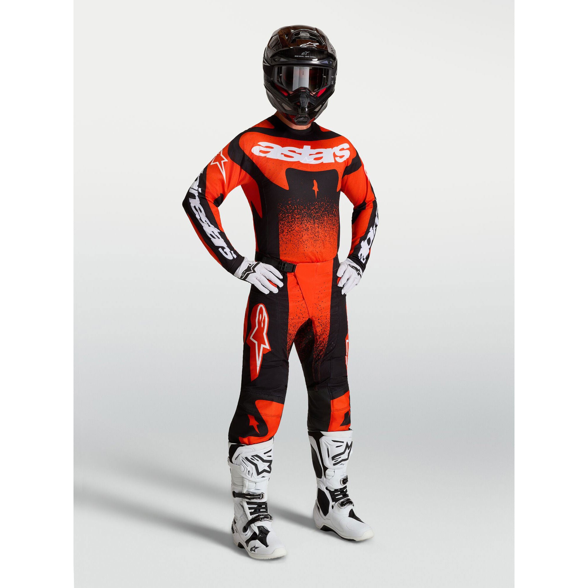 Alpinestars Techstar SWAN MX Kit Deal (Cardinal Red/Black/White)