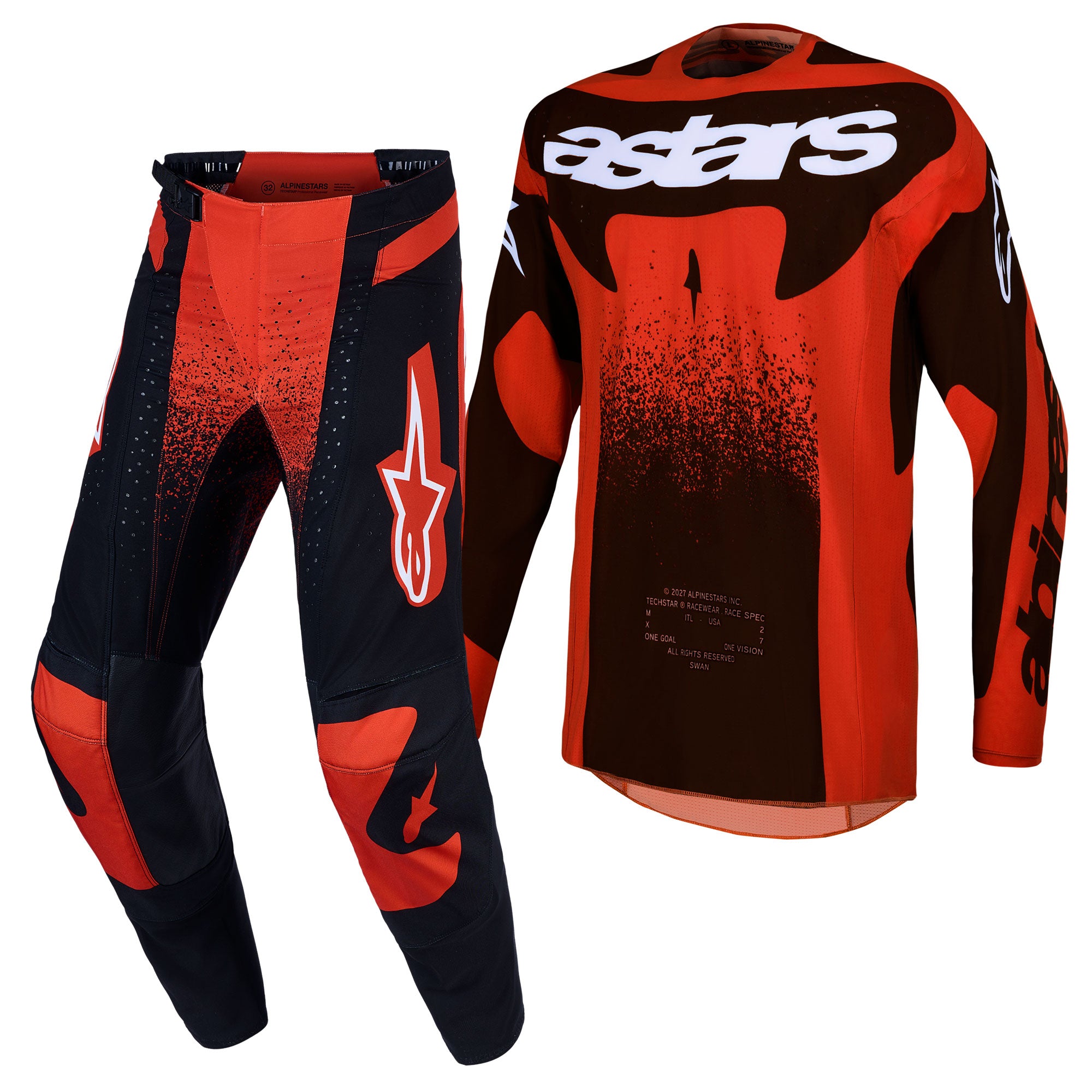Alpinestars Techstar SWAN MX Kit Deal (Cardinal Red/Black/White)