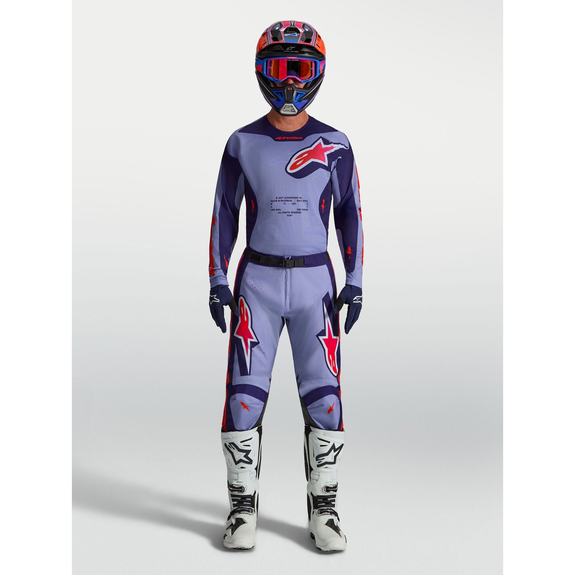 Alpinestars Racer AIR HUNT MX Kit Deal (Light Violet/Deep Purple/Pink Fluo)