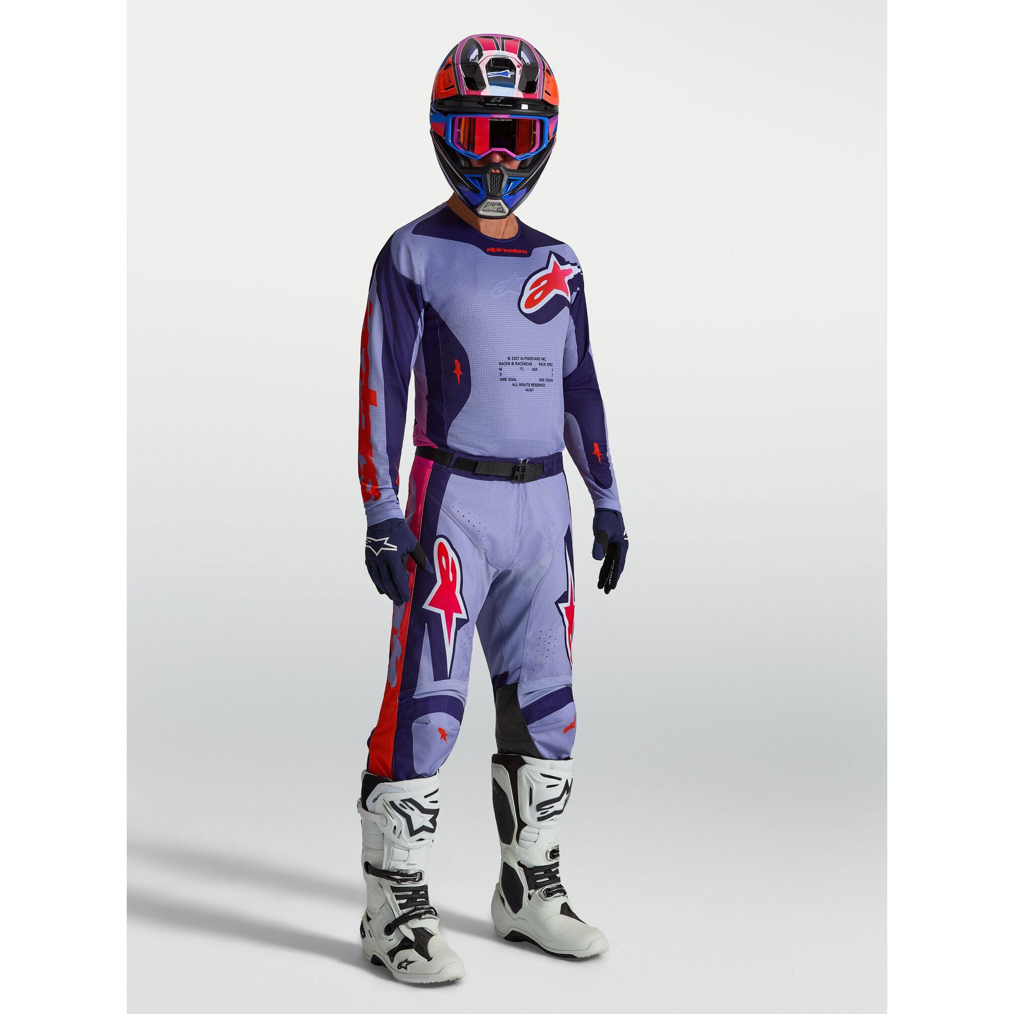Alpinestars Racer AIR HUNT MX Kit Deal (Light Violet/Deep Purple/Pink Fluo)