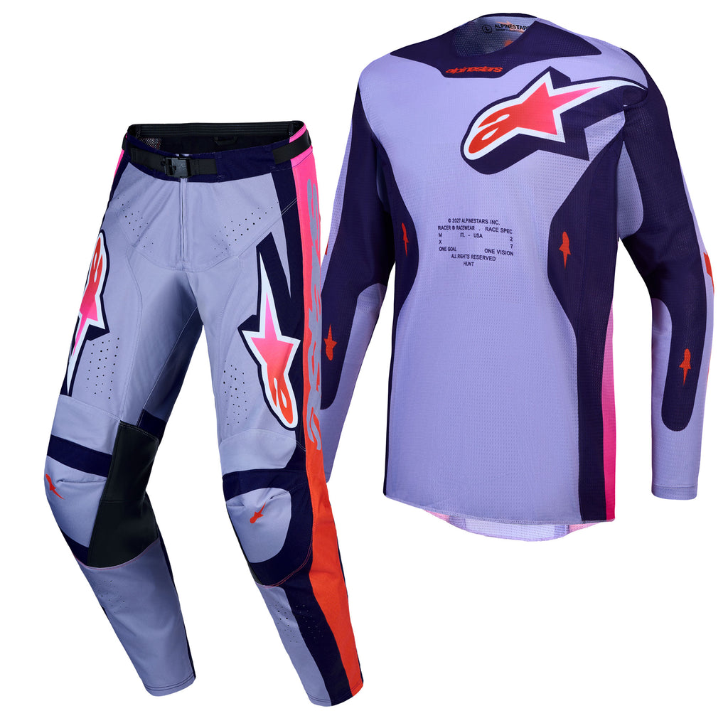 Alpinestars Racer AIR HUNT MX Kit Deal (Light Violet/Deep Purple/Pink Fluo)