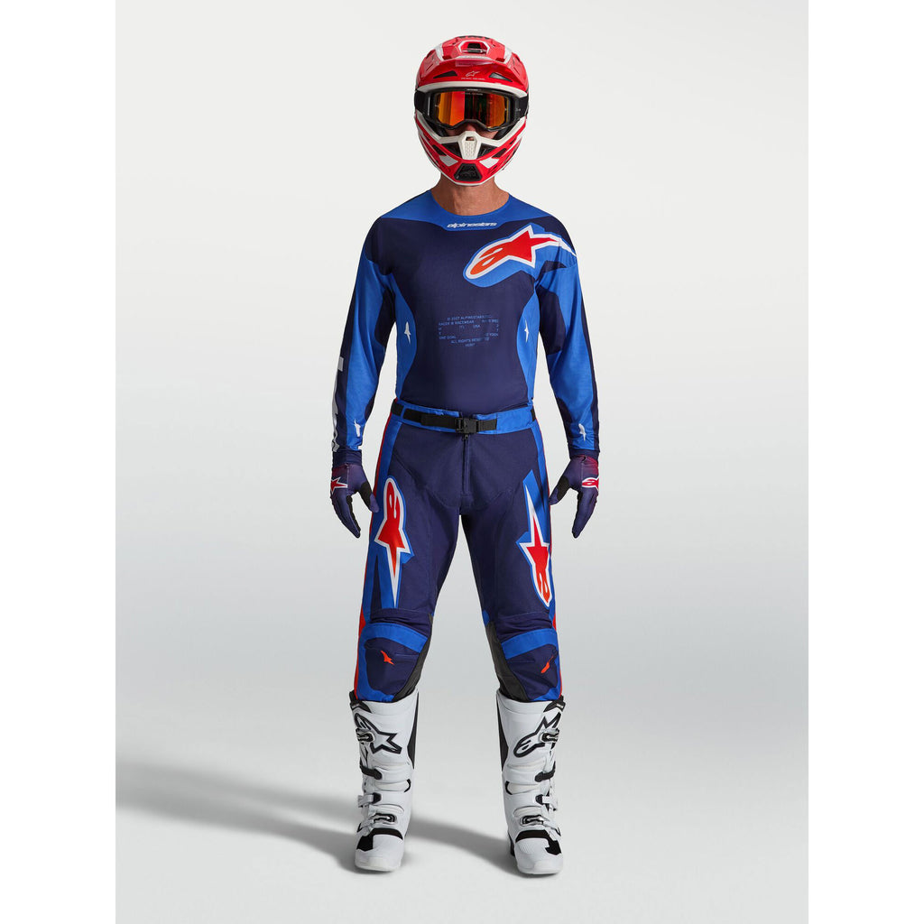 Alpinestars Racer HUNT MX Kit Deal (Strong Blue/Deep Blue/Fire Red)