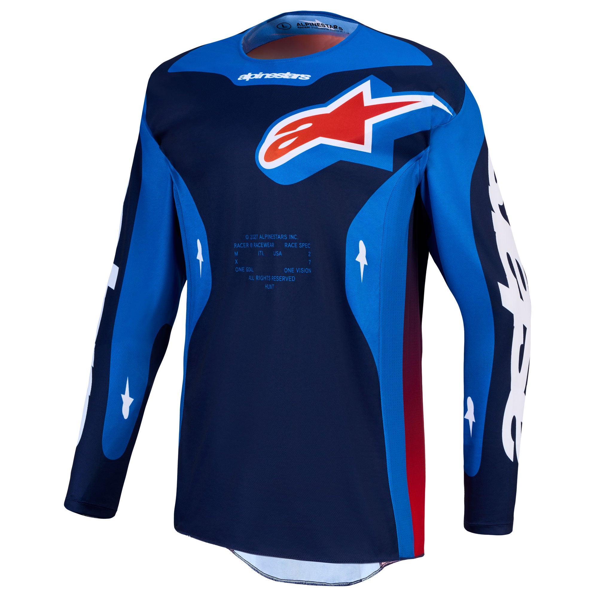 Alpinestars Racer HUNT MX Kit Deal (Strong Blue/Deep Blue/Fire Red)