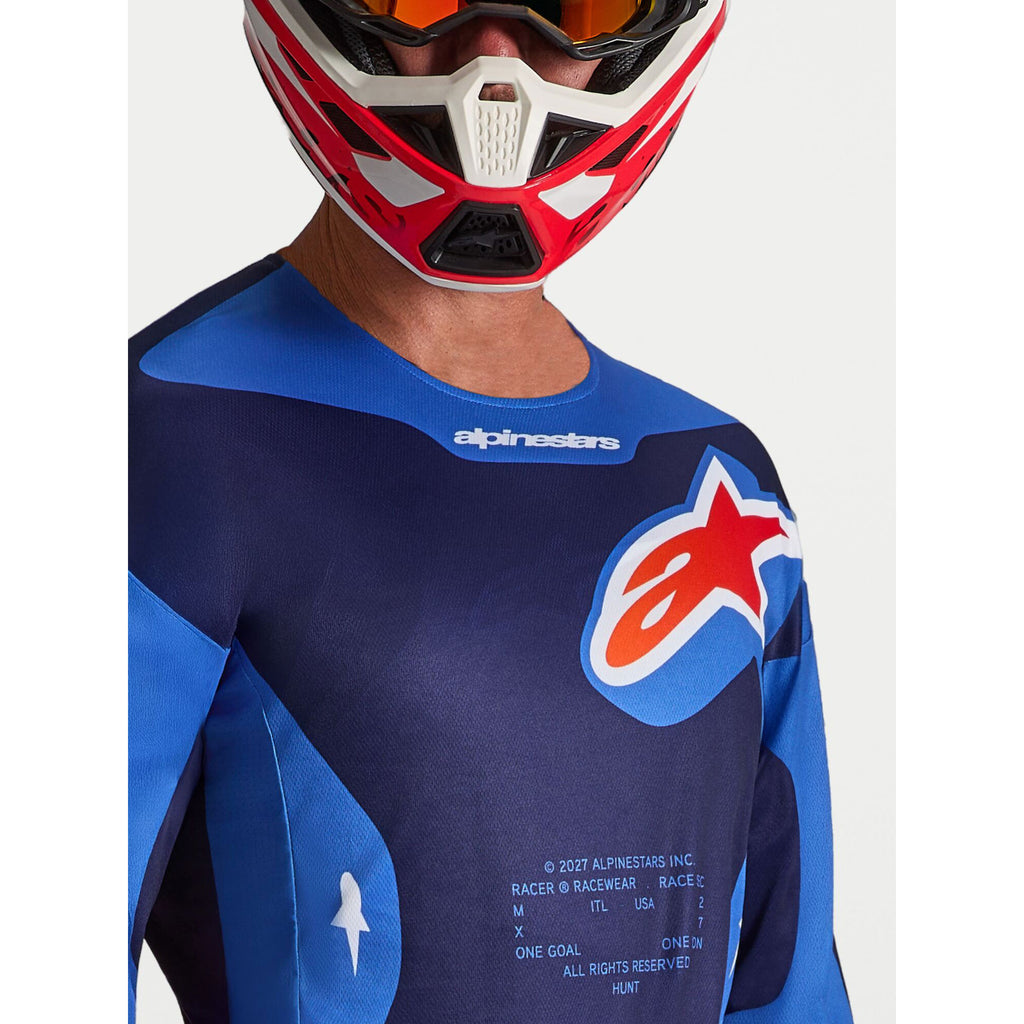 Alpinestars Racer HUNT MX Kit Deal (Strong Blue/Deep Blue/Fire Red)