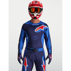 Alpinestars Racer HUNT MX Kit Deal (Strong Blue/Deep Blue/Fire Red)