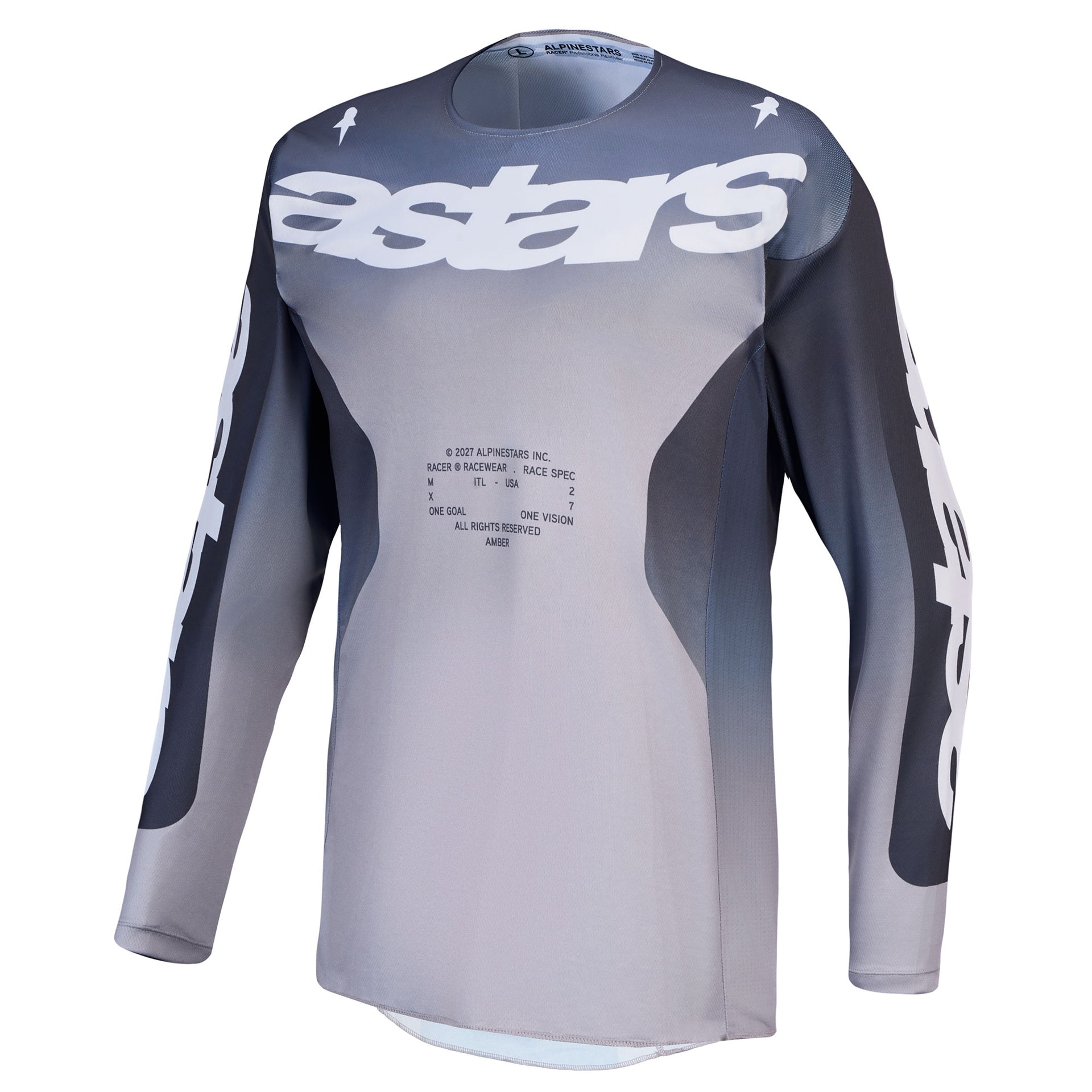 Alpinestars Racer AMBER MX Jersey (Graystone/Cold Grey/Light Lilac)