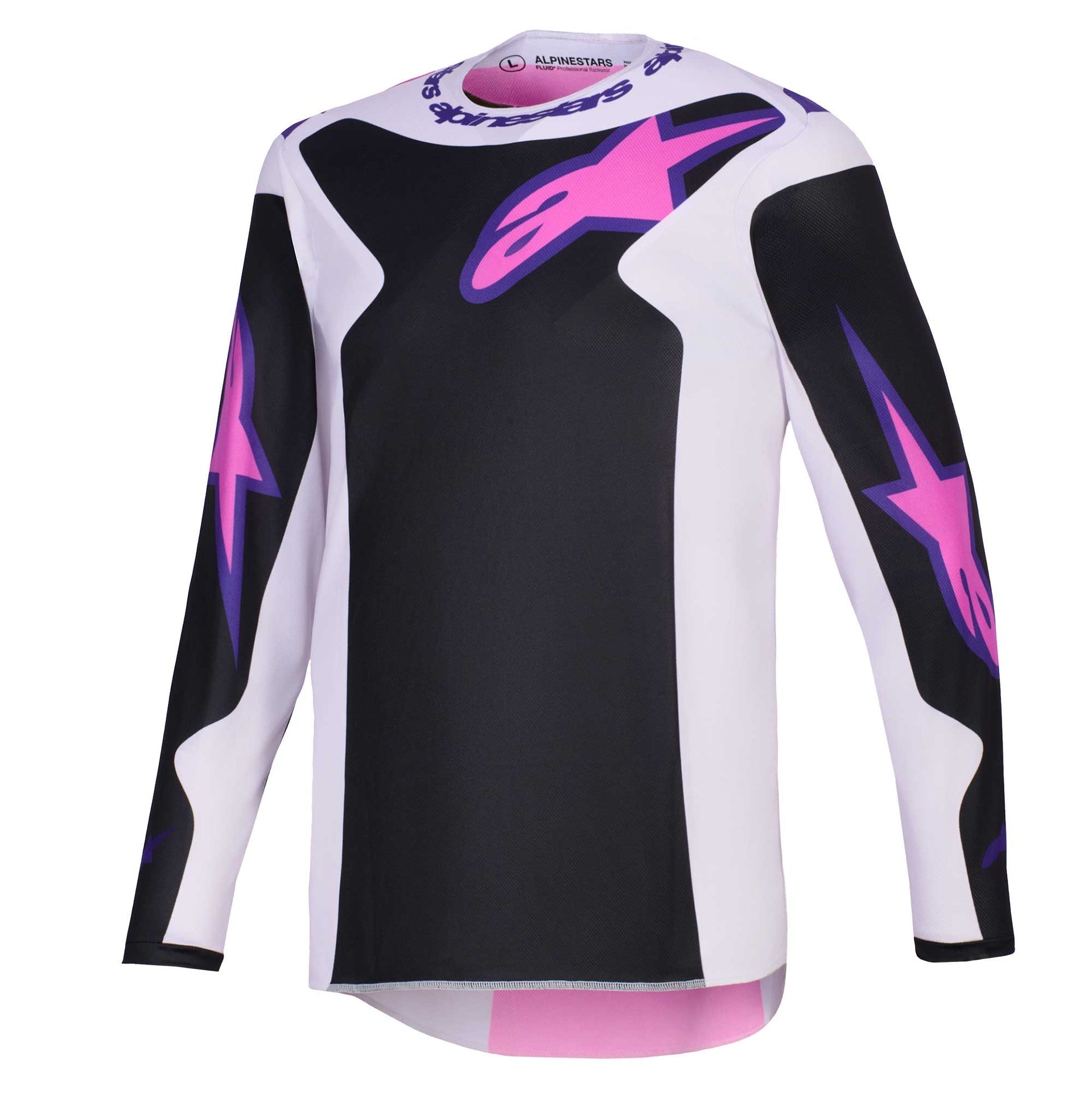 Alpinestars (MX26) MX Jersey - Fluid GRID (Black/Light Grey/Purple)