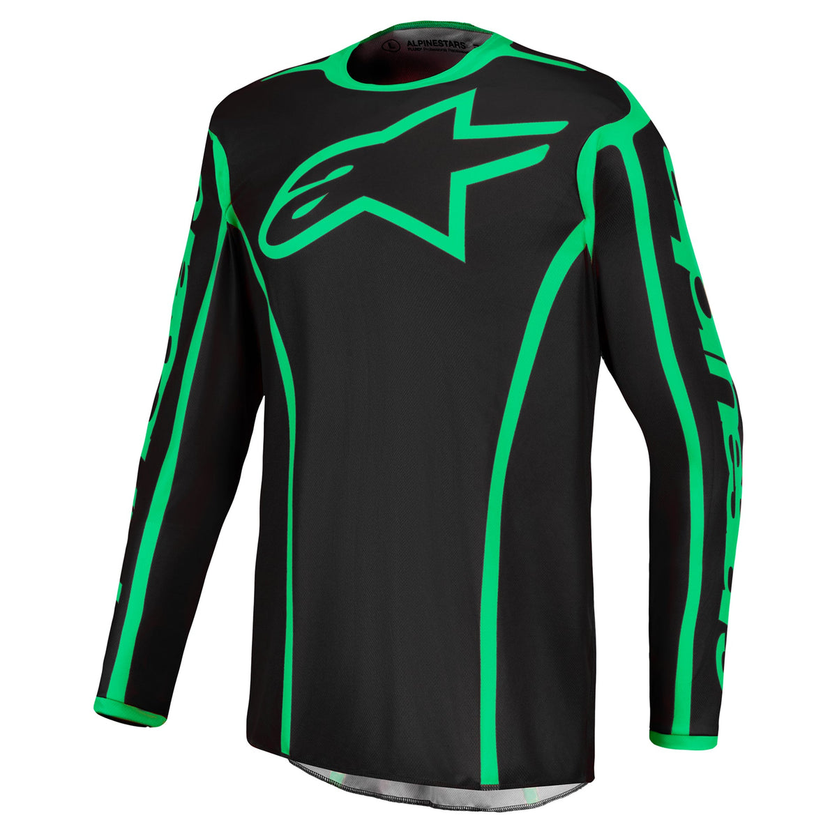 Alpinestars Fluid APEX V2 MX Jersey (Black/Green Fluo)