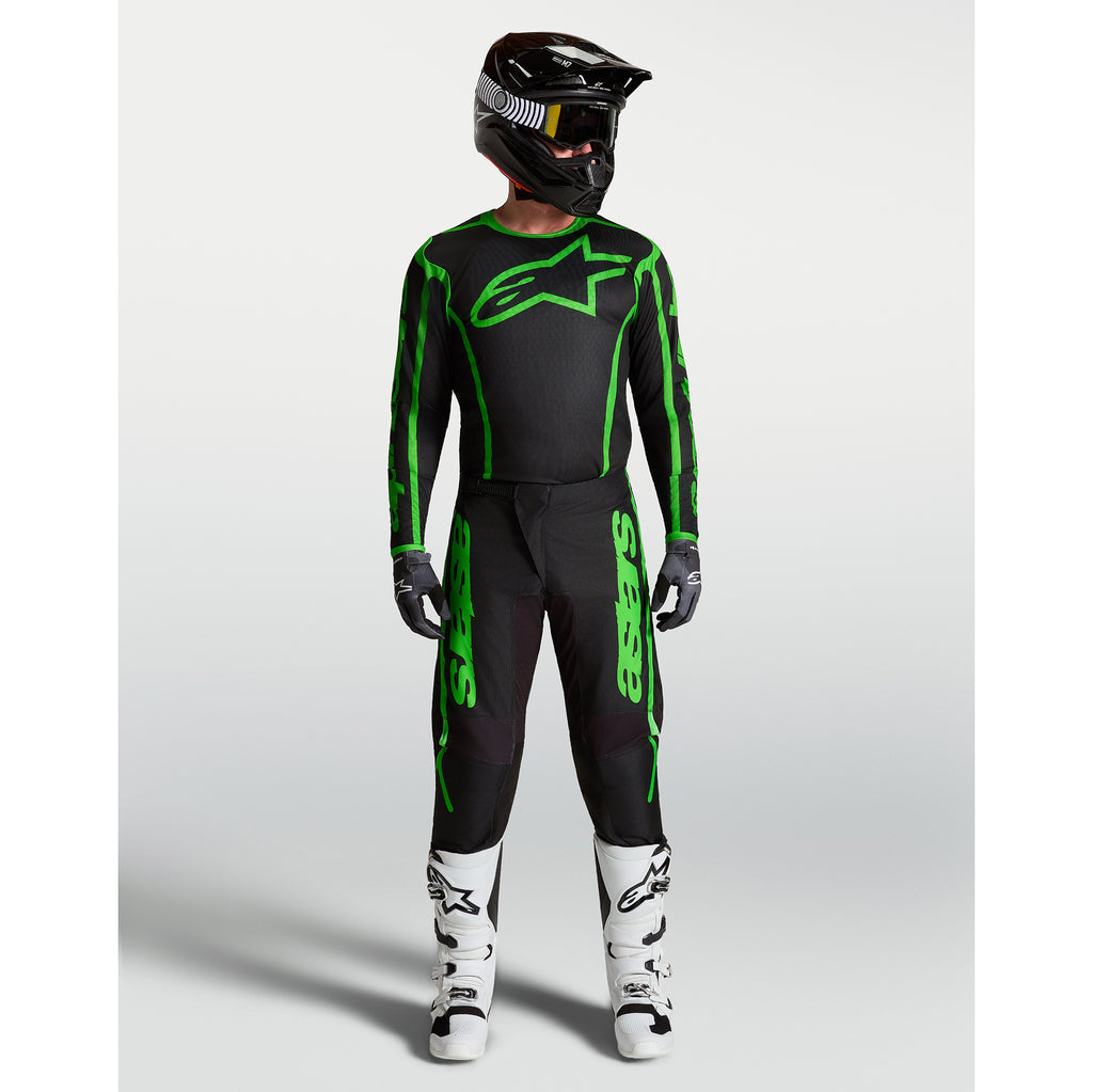 Alpinestars Fluid APEX V2 MX Gear Set (Black/Fluo Green)