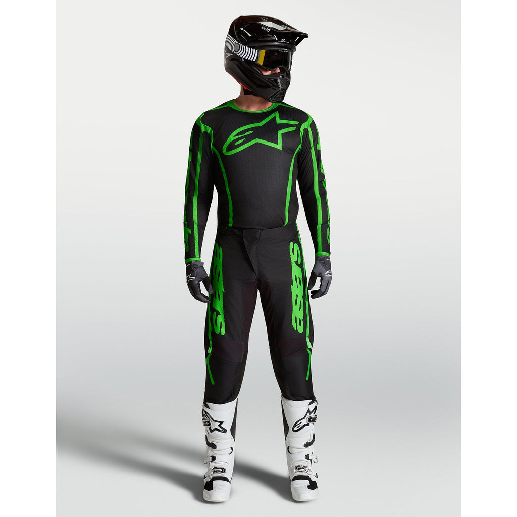 Alpinestars Fluid APEX V2 MX Jersey (Black/Green Fluo)