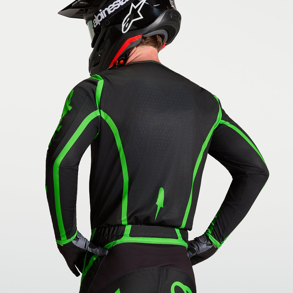 Alpinestars Fluid APEX V2 MX Jersey (Black/Green Fluo)