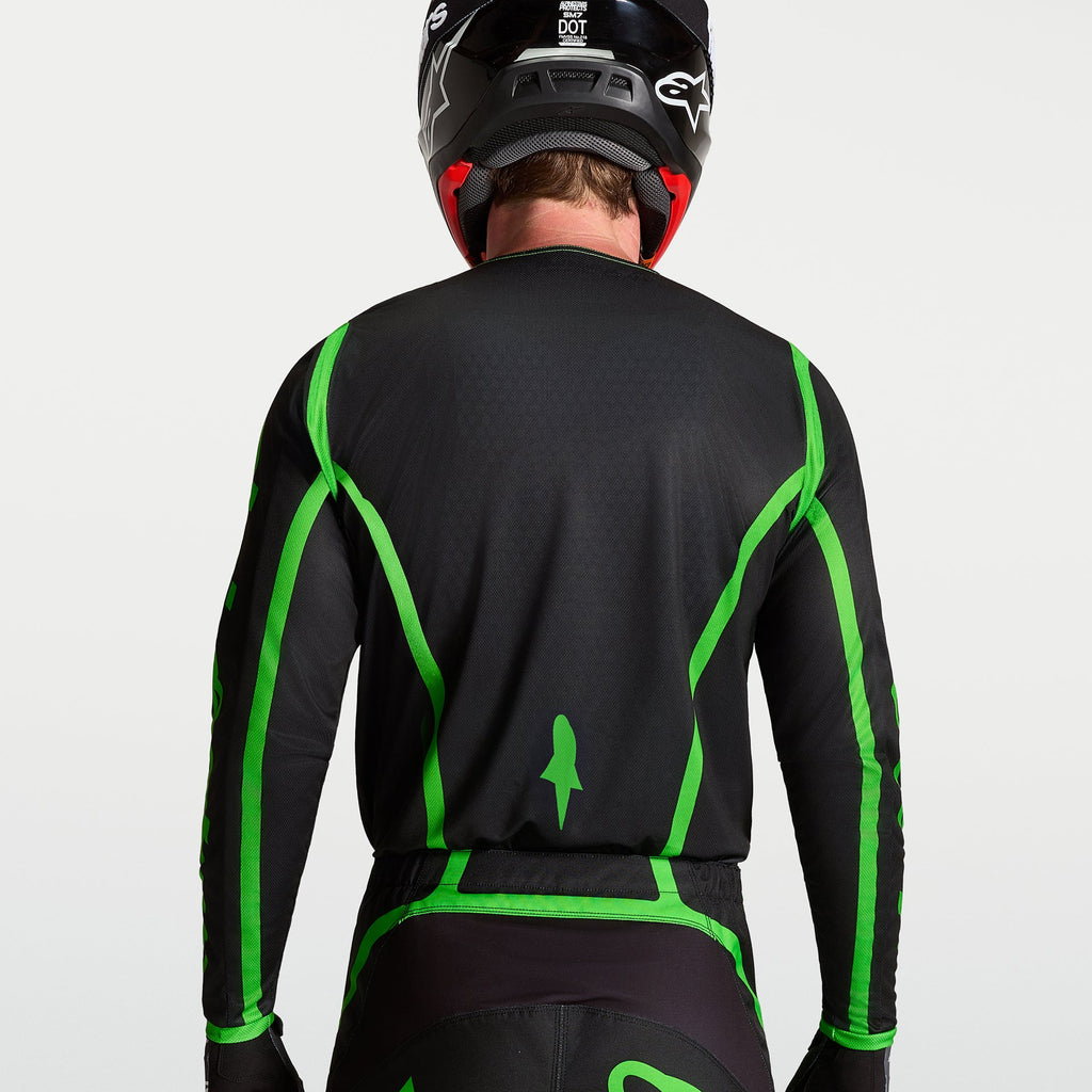 Alpinestars Fluid APEX V2 MX Jersey (Black/Green Fluo)