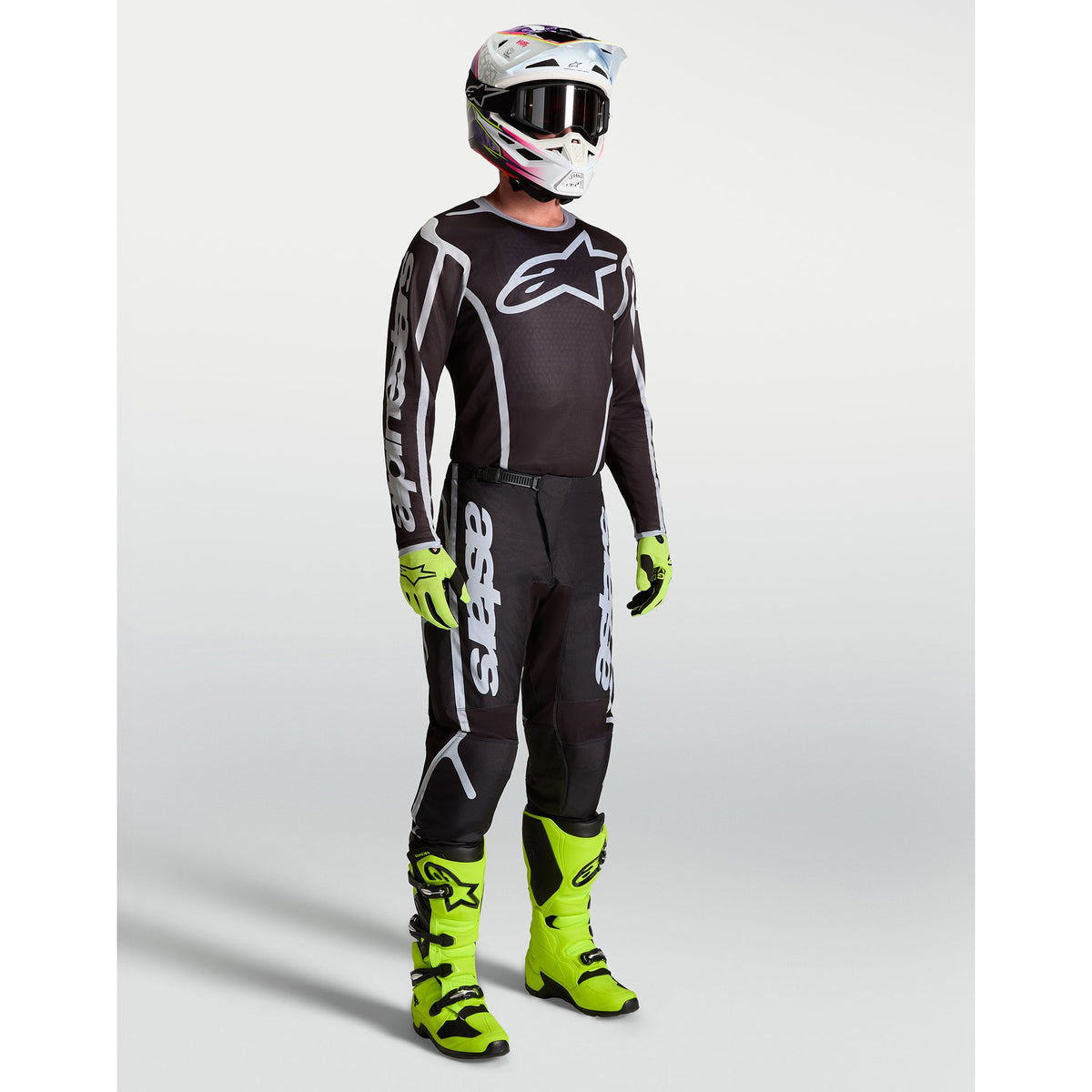 Alpinestars Fluid APEX V2 MX Jersey (Black/Silver)