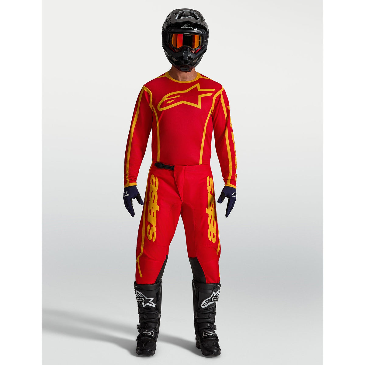 Alpinestars Fluid APEX V2 MX Jersey (Fire Red/Gold)