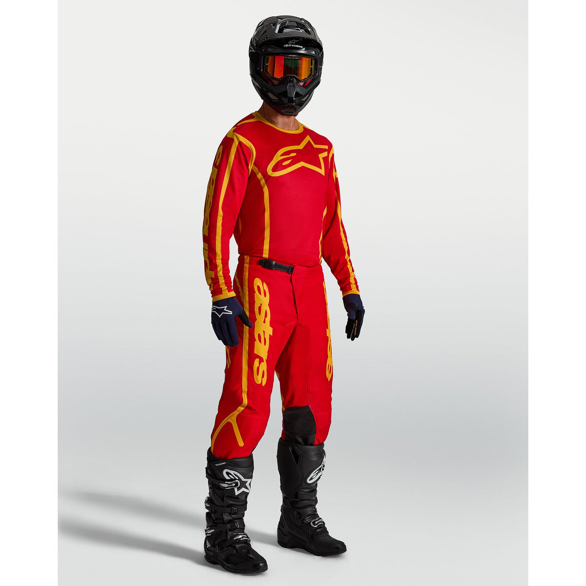 Alpinestars Fluid APEX V2 MX Jersey (Fire Red/Gold)