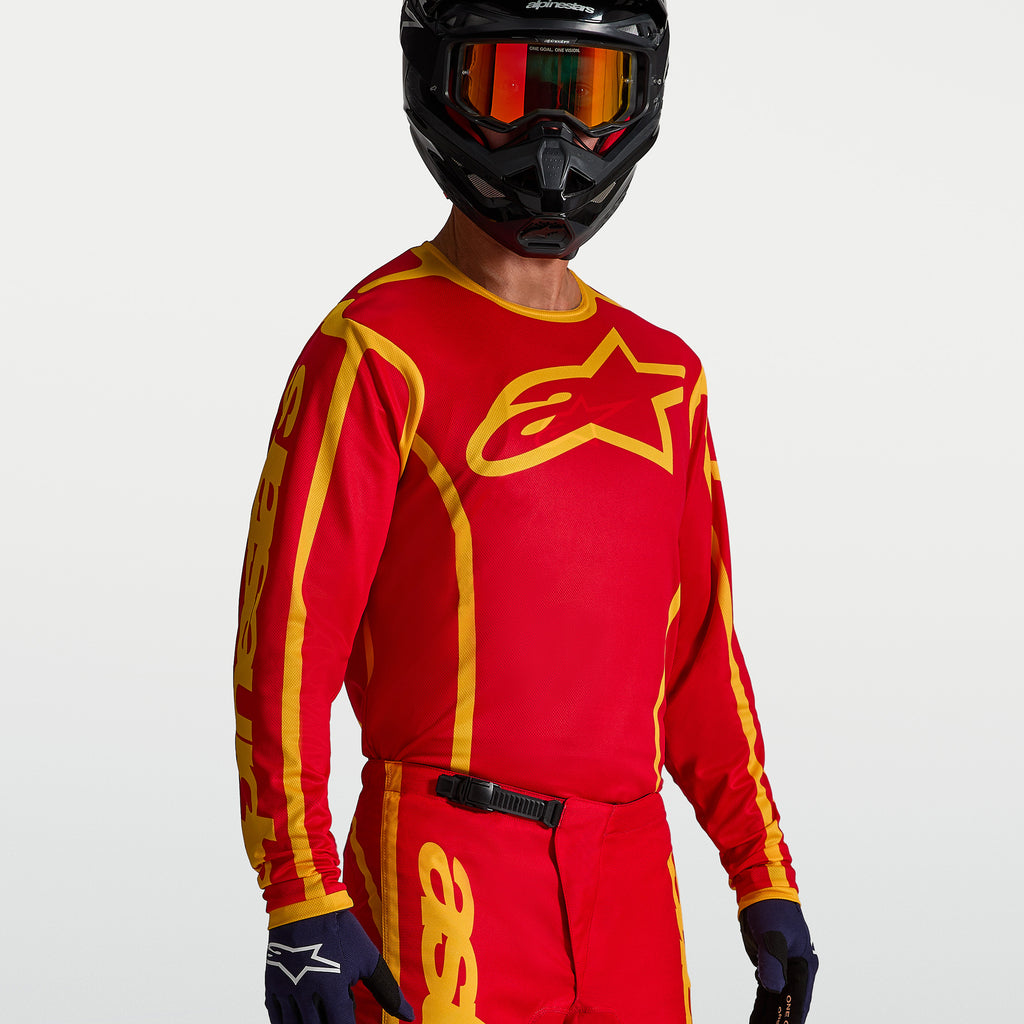 Alpinestars Fluid APEX V2 MX Gear Set (Fire Red/Gold)
