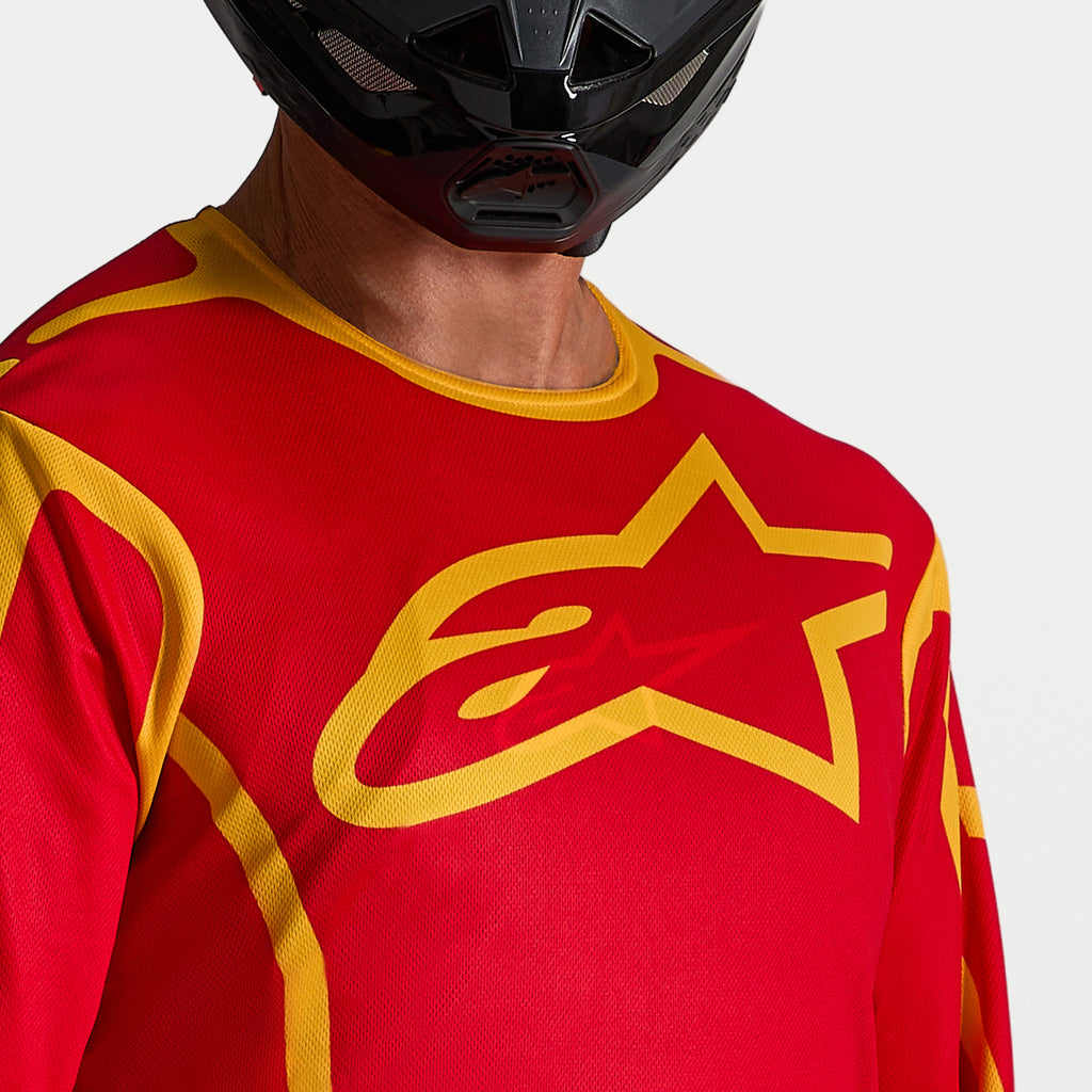 Alpinestars Fluid APEX V2 MX Gear Set (Fire Red/Gold)