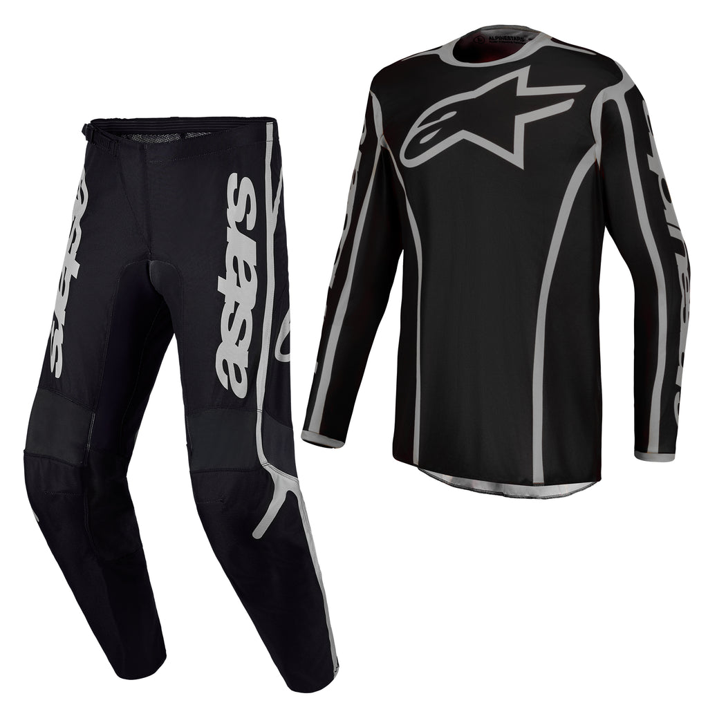 Alpinestars Fluid APEX V2 MX Gear Set (Black/Silver)