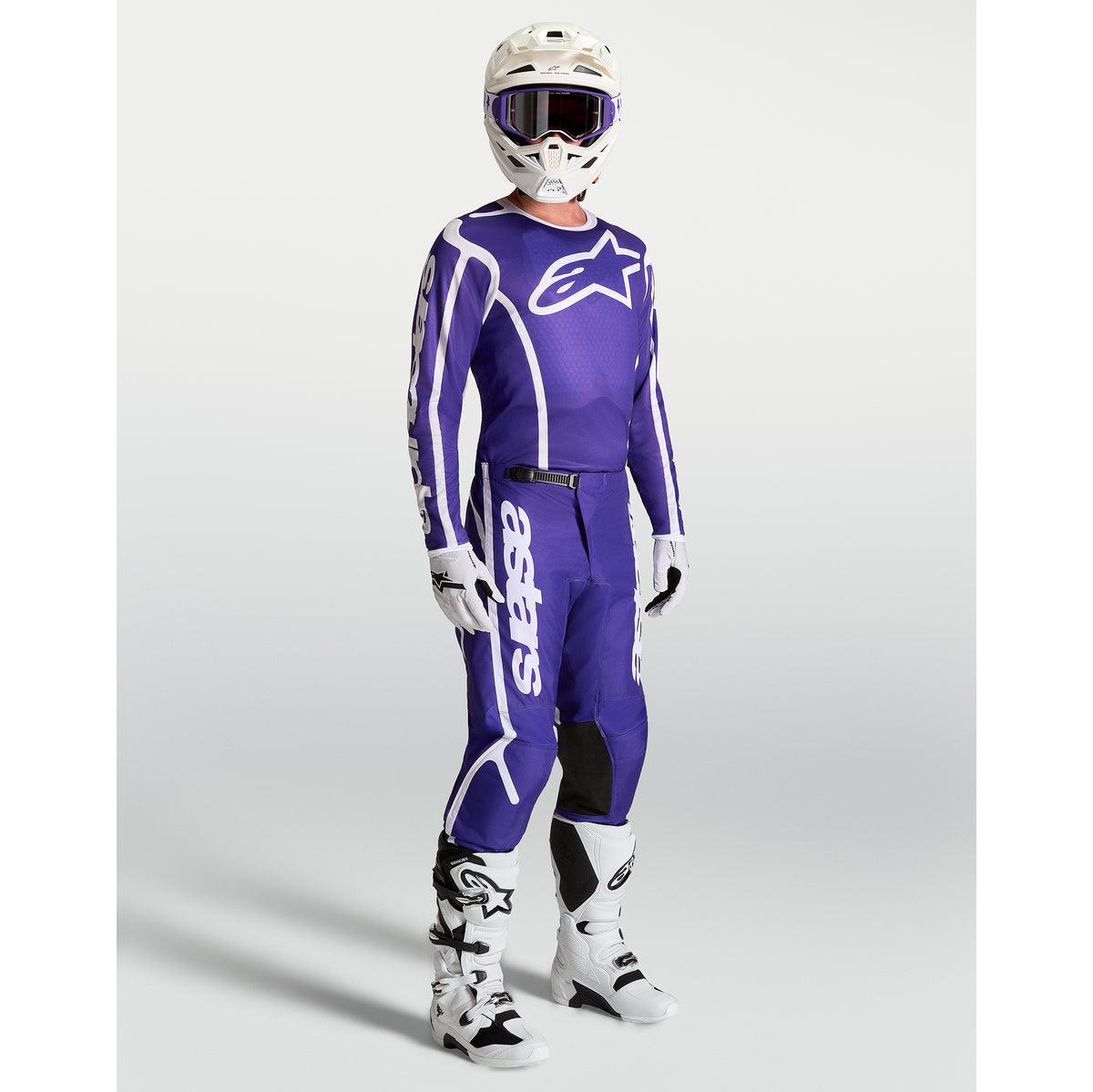 Alpinestars Fluid APEX V2 MX Gear Set (Deep Blue/White)