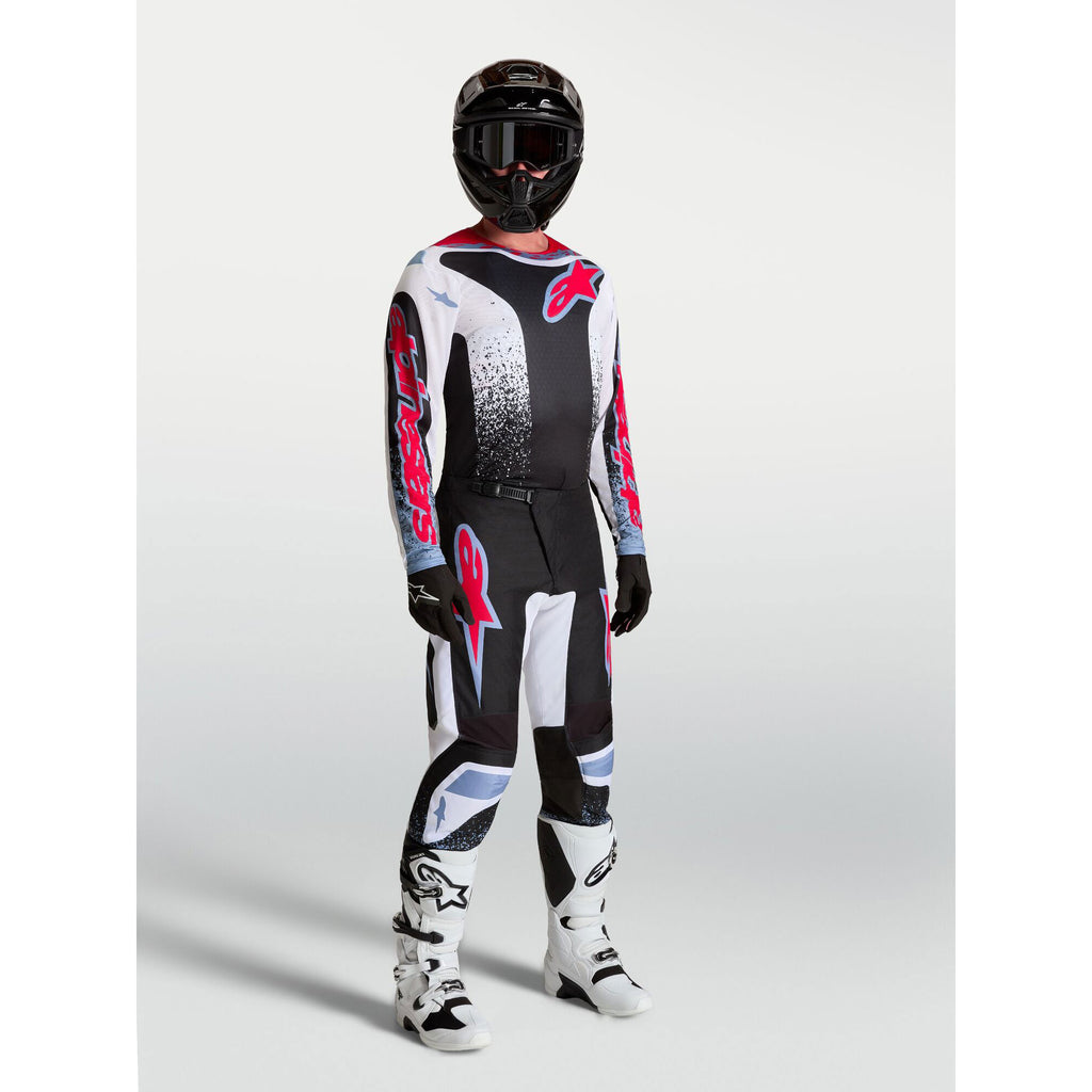 Alpinestars Fluid DRAG MX Kit Deal (Black/White/Light Blue/Red Fluo)