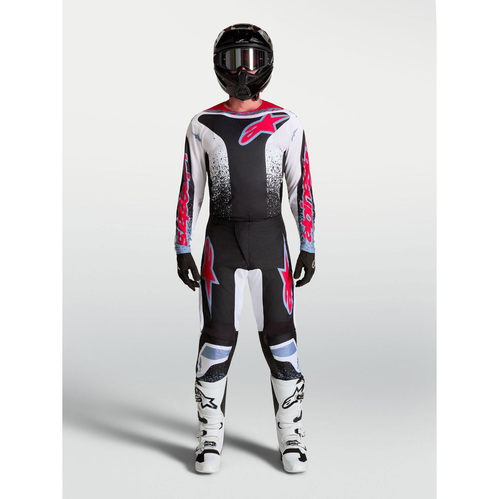 Alpinestars Fluid DRAG MX Kit Deal (Black/White/Light Blue/Red Fluo)