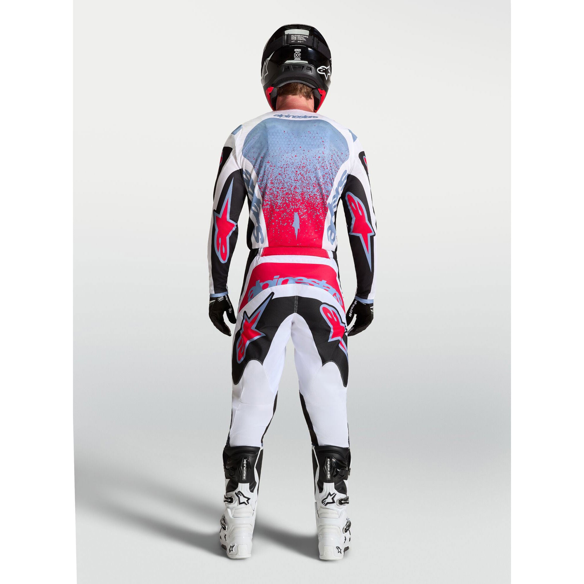 Alpinestars Fluid DRAG MX Kit Deal (Black/White/Light Blue/Red Fluo)