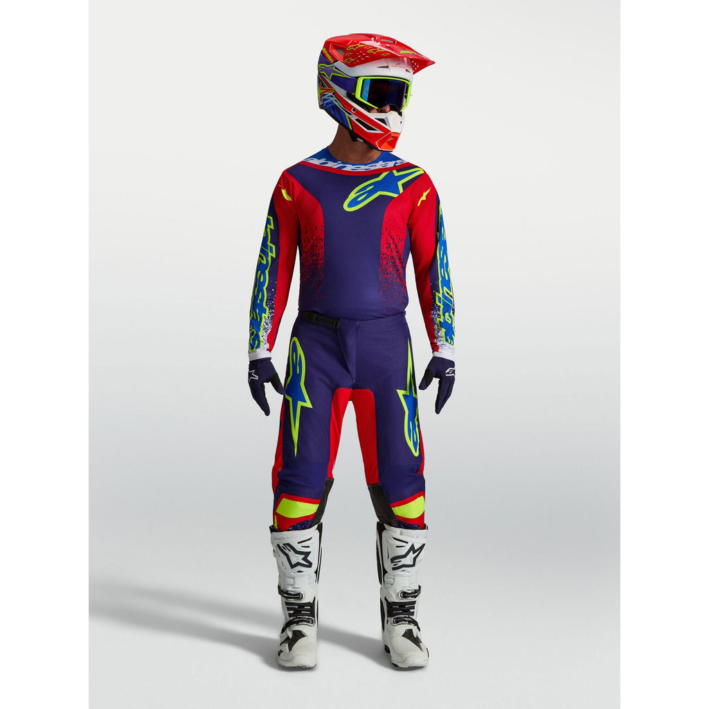 Alpinestars Fluid DRAG MX Kit Deal (Blue Navy/Fire Red/White)