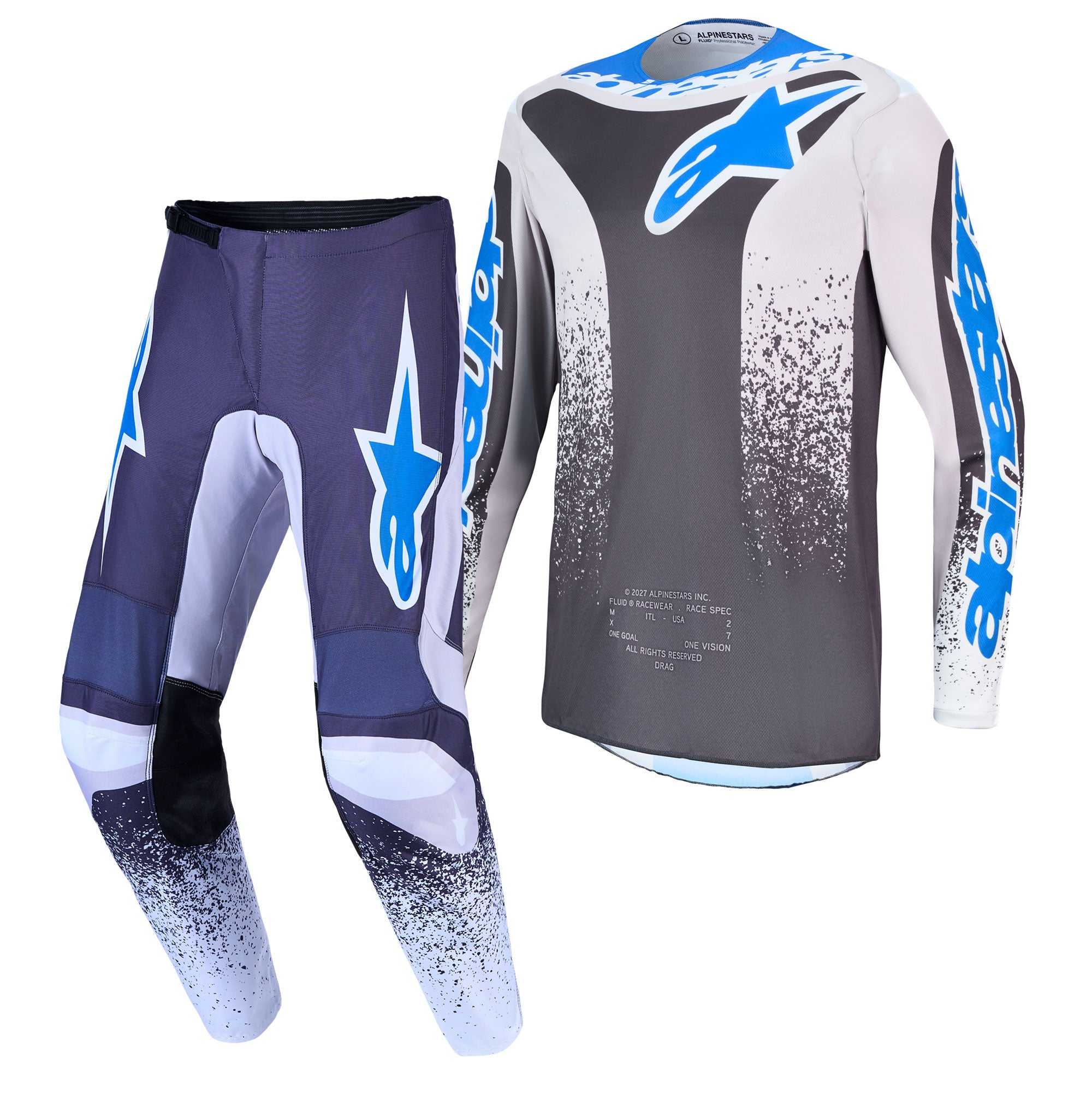 Alpinestars Fluid DRAG MX Kit Deal (Graystone/Light Lilac/UCLA Blue)