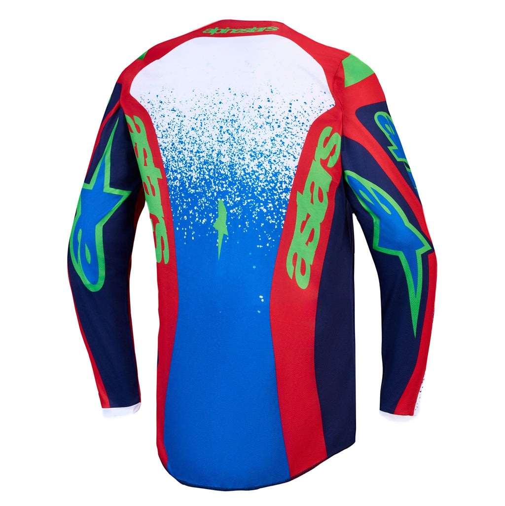 Alpinestars Youth Fluid DRAG MX Jersey (Blue Navy/Fire Red/White)