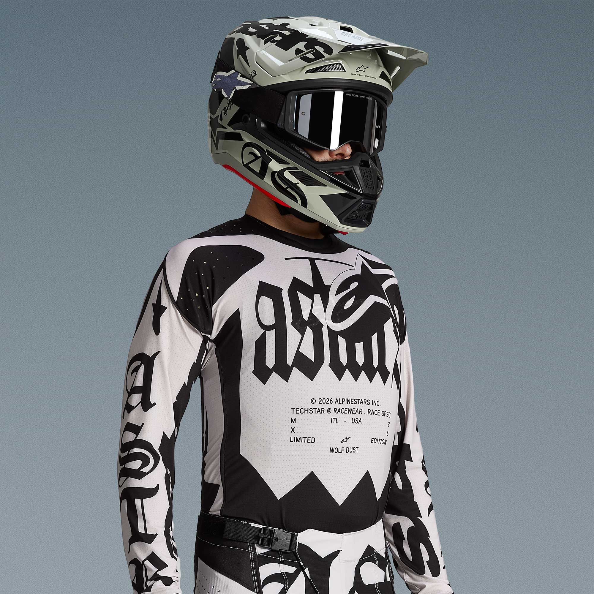Alpinestars (Limited Edition) MX Jersey & Pant Kit Deal - Techstar WOLF DUST (Dune Black)