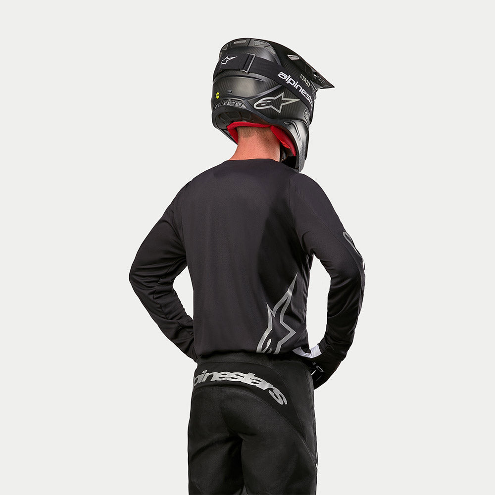 Alpinestars Fluid Graphite MX Jersey (Black/Silver)