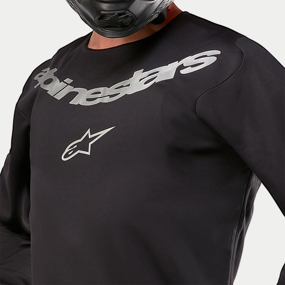 Alpinestars Fluid Graphite MX Jersey (Black/Silver)
