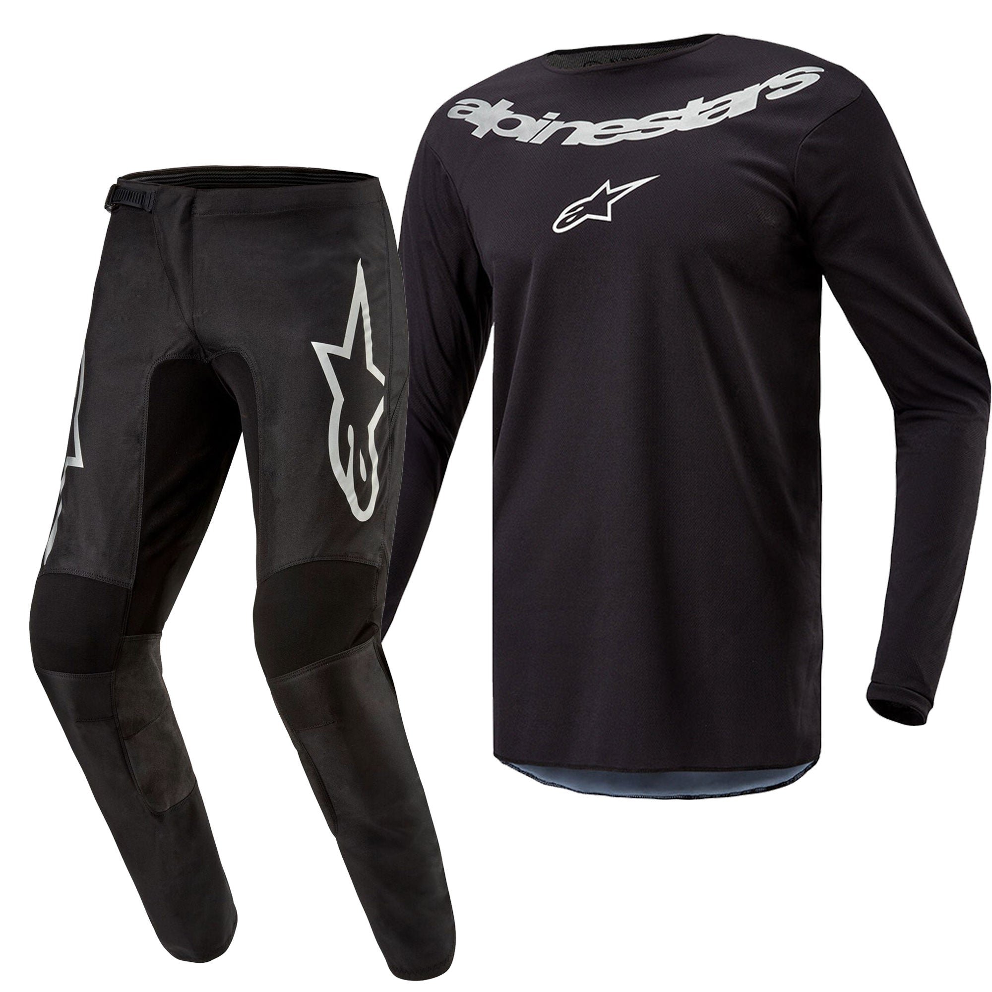 Alpinestars Fluid Graphite MX Kit Deal (Black/Silver)