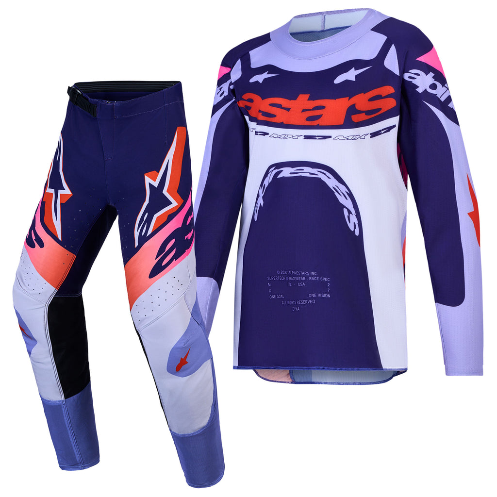 Alpinestars Youth Supertech DYNA MX Kit Deal (Light Violet/Deep Purple/Pink Fluo)