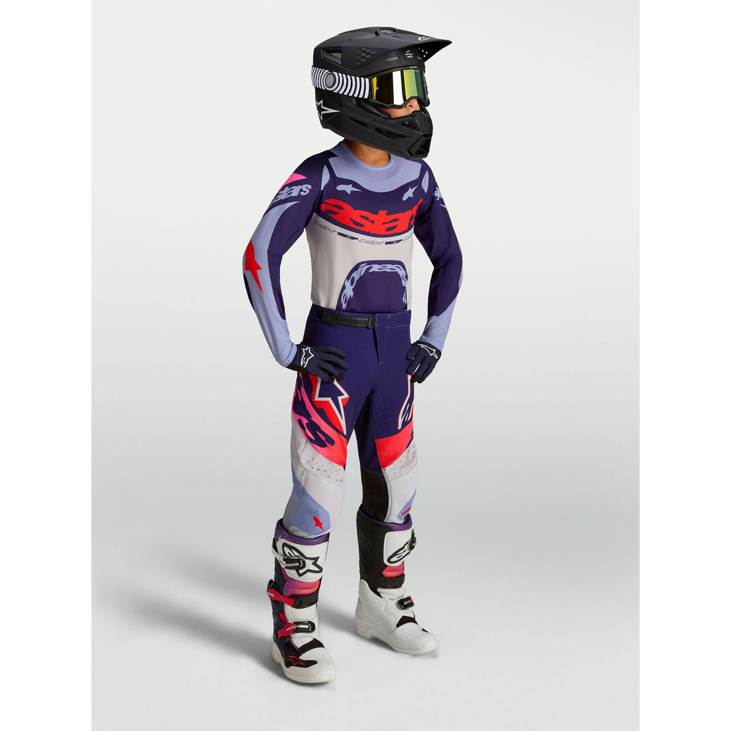 Alpinestars Youth Supertech DYNA MX Kit Deal (Light Violet/Deep Purple/Pink Fluo)