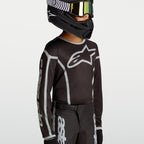 Alpinestars Youth Fluid APEX V2 MX Gear Set (Black/Silver)