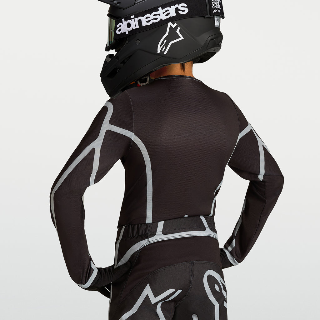 Alpinestars Youth Fluid APEX V2 MX Gear Set (Black/Silver)